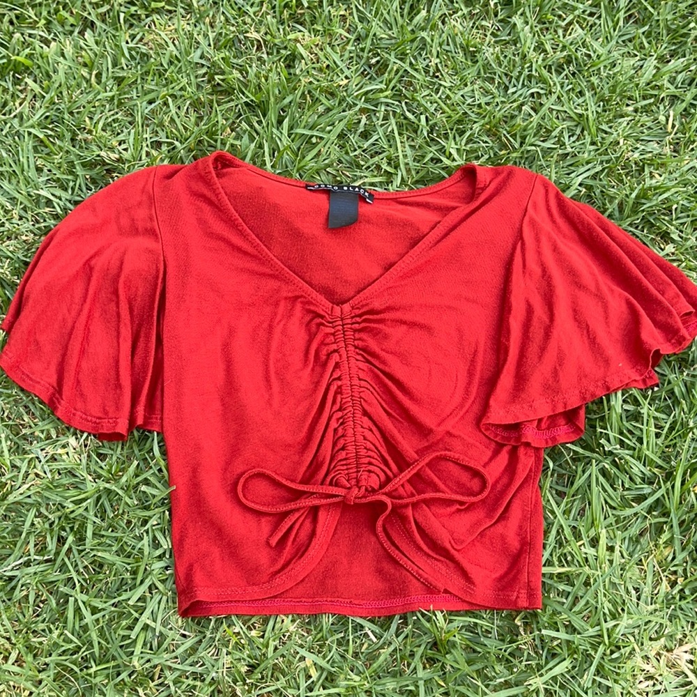 Red-Orange Crop Top